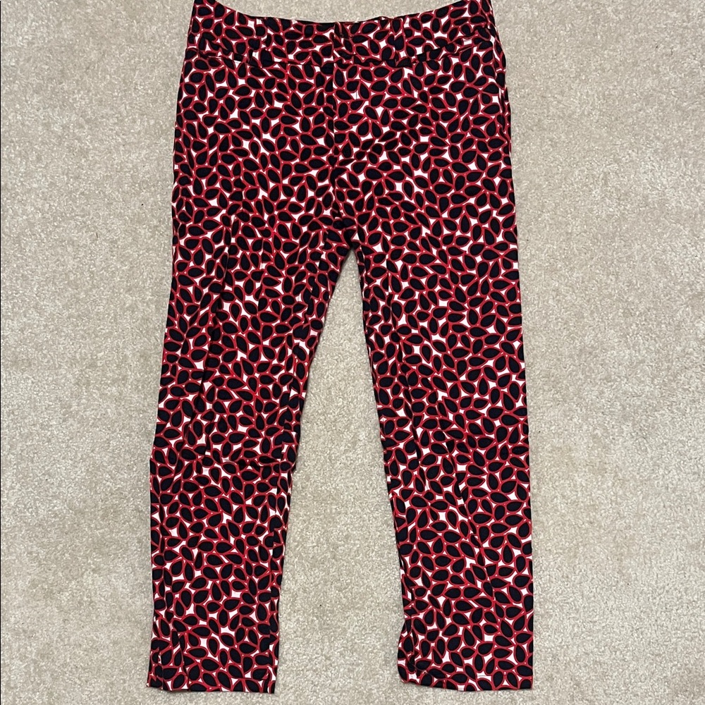 agnes b Red & Black Capri Pants
